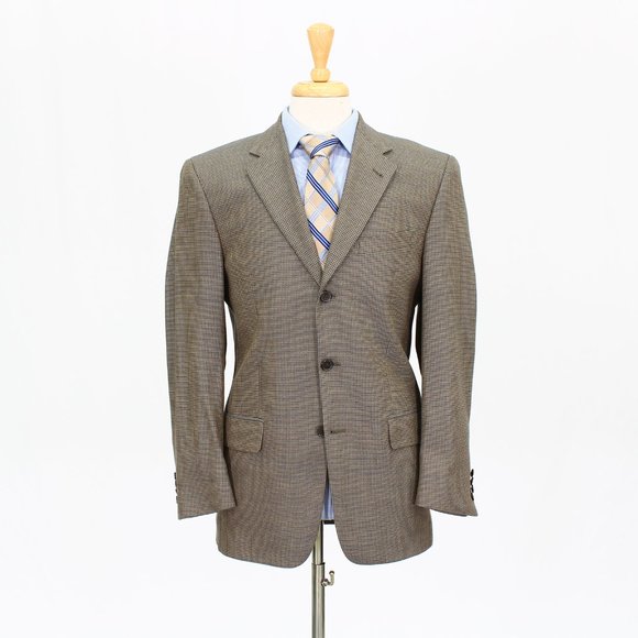 Joseph Abboud 38R Brown HT 3-Button Sport Coat Blazer Jacket O628